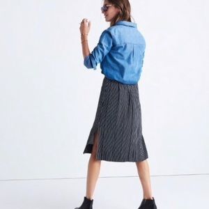 Madewell striped midi skirt